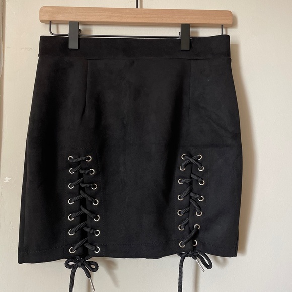 Dresses & Skirts - Black Suede Skirt